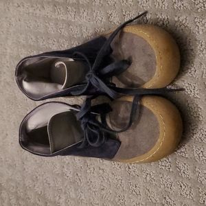 Stella McCartney Navy Blue and Grey Chukka High Top Boots Size 11